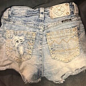 Miss Me Shorts Womens 25 High Rise Mom